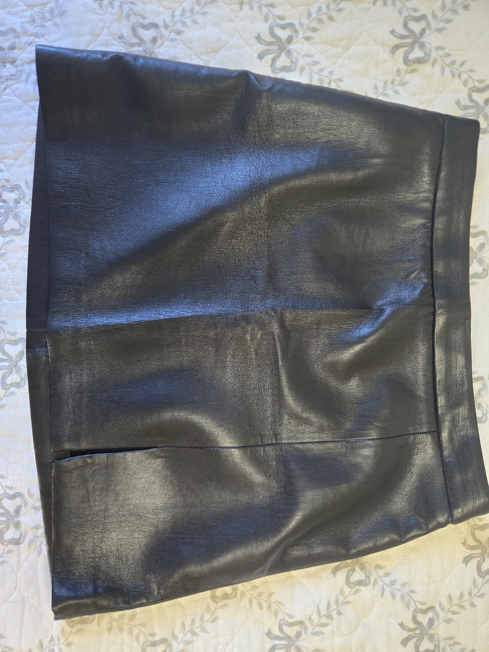 Wilfred Black Faux Leather Mini Skirt